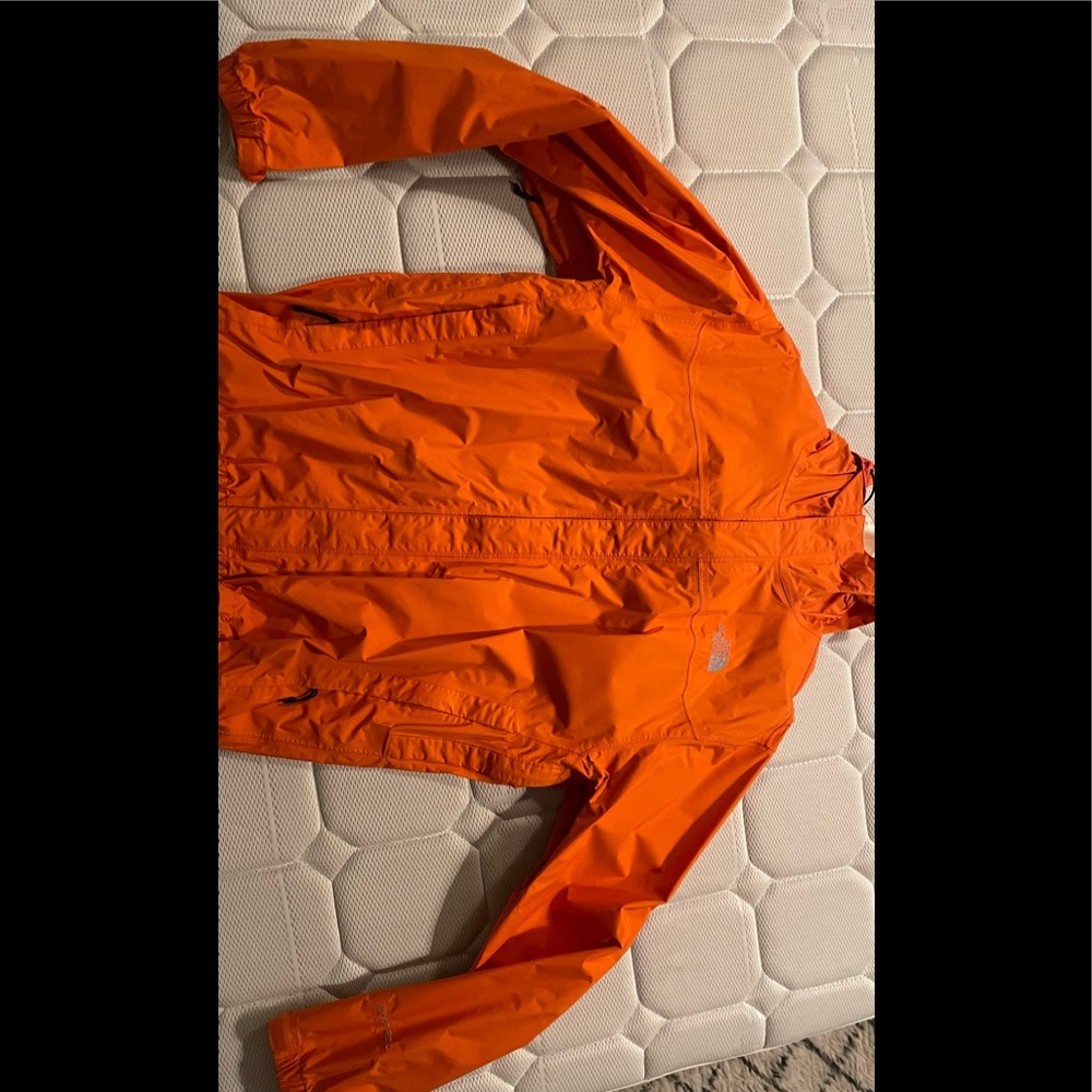 Orange North face jacket